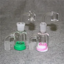 Hakah Glass zdejmowany bąbelek popiołu z 7ml silikonowy pojemnik 14 mm 18 mm staw do szklanych bongs