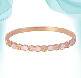 Uwielbiam romantyczną bransoletkę białą skorupkę z kryształami Kobiety biżuteria ze stali nierdzewnej Modna moda luksusowy prosty zaprojektowany naturalny 3832522