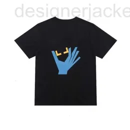 Herren-T-Shirts, Designer, klassische Mode, Herren-T-Shirts, Marke, Baumwolle, Luxus, kurze Ärmel, Teenager, Rückenpfeile, Cartoon-Finger-T-Shirts, Damen, schwarzes Top, 3IOT