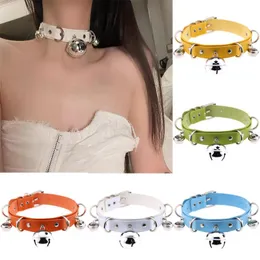 Choker Gothic 섹시 목 벨 펜던트 목걸이 여성 십대 소녀 리벳 매력 칼라 목걸이 록 kpop 펍 보석