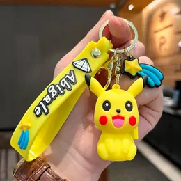 Karikatür Kawaii Aksesuarları Kirby Kauçuk Keychain 3D Sevimli Kirby Yıldız Silikon PVC Anahtarlık