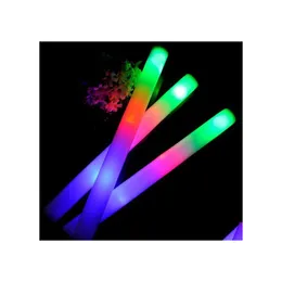 LED Light Sticks Foam Stick Colorf Flashing Batongs Red Green Blue Up Festival Party Decoration Concert Prop Delivery Toys Presents Dhnel