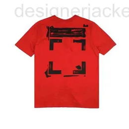 メンズTシャツデザイナーメンズクラシックファッションラグジュアリーシャツブランドコットンショートスリーブTシャツ女性ティーバックペイントブラシストリップ矢印98f9