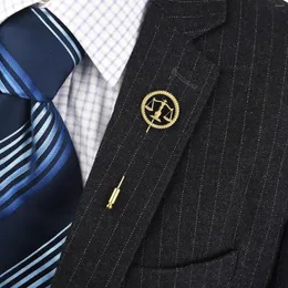 Brosches brosches qi wu advokat advokat emblem för mäns lapel pin rostfritt stål brosch stift rättvisa skalor logotyp smycken notary lag