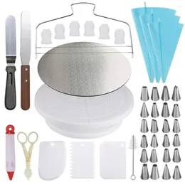 Utensili da forno 44 pezzi Accessori per la cottura Supporto per rivestimento per cupcake in acciaio inossidabile Decorazione per torte fai-da-te Multidimensione