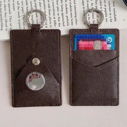 Курсы для ключей для модных дизайнеров для Apple Airtag Case Cute Leather Key Card Holding Anti-Lost Device Защитный крышка Air Tag Bummer Accessories Shell Back