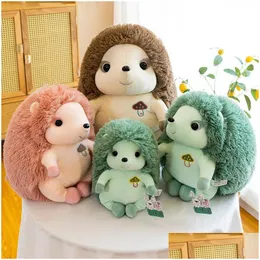 Stuffed Plush Animals 2022 Wholesale 23Cm New Creative Hedgehog Toy Forest Small Animal Doll Children Slee On The Bed Dolls Drop D Dhjwh