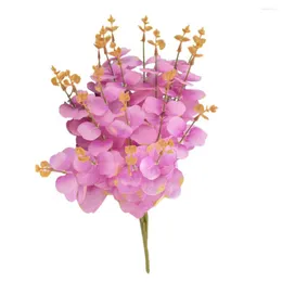 Dekorativa blommor 1/2/3/5 Artificial Flower återanvändbar färgglada 5 grenar 50 cm House El Shopping Mall Club Fake Purple