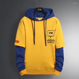 Herrtröjor herrar tröja män pullover lapptäcken toppar casual hoody streetwear hoodie plus size kläder sudadera hombre