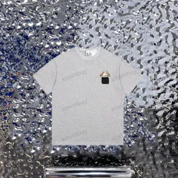 Xinxinbuy Men designer tee t shirt 23SS Paris Move Castle Brodery kort￤rmad bomullskvinnor vit svart r￶d s-xl