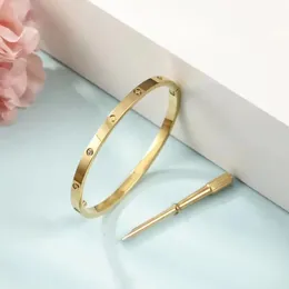 Uwielbiam designerską bransoletę 18k złota diamentowa bransoletka damskie złota mankiet śrubokręta brzezna bransoletka miłośnicy biżuterii Walentynki pamiątkowy pamiątka hurtowa.