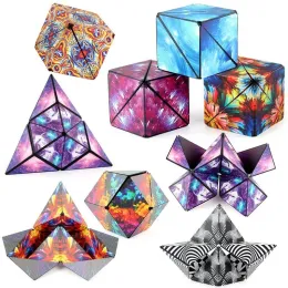 Magnetic Cube Fidget Toys Antistress Relax f￶r vuxna hand fingertopp Toy Office Flip Puzzle Ball Stress Reliever