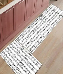Carpets Tab Music Note Black White Kitchen Mat Modern Bathroom Antislip Area Rugs Living Room Hallway Carpet DoormatCarpets4740293