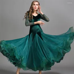 Vestido de valsa de pica -teatro Rumba padrão de dança lisa vestidos de baile social competição de salão franja espanhol trajes