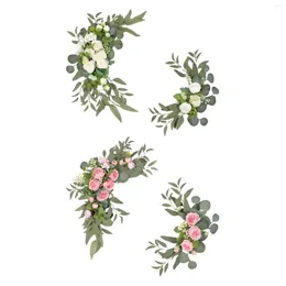 Decorative Flowers 2x Artificial Flower Swag Floral Backdrop Wedding Arch For Table Party Front Door Decoration