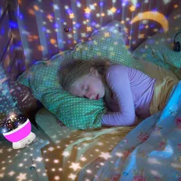 Star Projector LED LED Lights Star Projekcja Projekcja 360 stopni Projektor dla dzieci Starry Sky Night Light