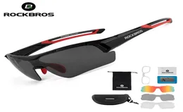 Rockbros Cycling Polarized Glase Bike Pochromic Outdoor Sports Sunglasses MTB PC Goggles Ieewear 53レンズ自転車アクセサリー220527678570