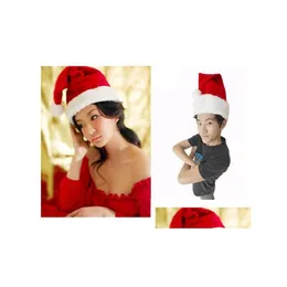 Noel oyuncak dhs yeni cosplay şapkaları Santa kırmızı peluş parti şapka tatil kostüm kapakları ADT Headgear Veet Cap Bırakan Teslimat Oyuncakları Hediyeler Nove Dhfgo