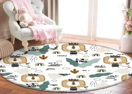 Carpets Alfombra Top Brand Cartoon Lion King Pattern Flannel Children Carpet NonSlip Baby Tapis Salon Bedroom Living Room Decor R3675390