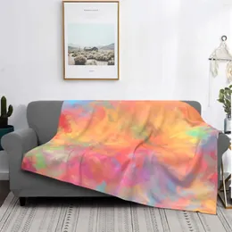 Blankets Watercolor Backdrop Blanket Art Paint Background Super Soft Cozy Plush Microfiber Fluffy Lightweight Warm Throws