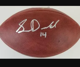 Darnold Lawrence Taylor Brees RYPIEN Prescott Burrow Tim Brown Autographed Signed signatured signaturer auto Autograph Collectable football ball