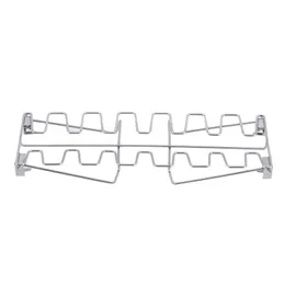 도구 액세서리 스테인리스 스틸 치킨 윙 레그 랙 그릴 홀더 바베큐 다기능 오븐 랙 용 드립 팬