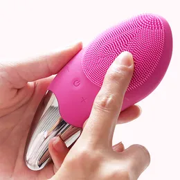 USB Electric Silicone Facial Cleansing Brush - Deep Pore Skin Massager med Sonic Technology for Mini Face Cleaning