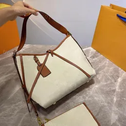 Bolsa de bolsas femininas bolsa de ombro de bolsa de alta qualidade Cadeia de balde de balde de carteira zíper de grande capacidade bolsa de moda transversal de moda composta 2 peças Tootes