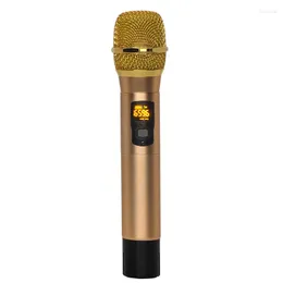 Microfones UHF Microfone sem fio Smart Handheld KTV Mic com receptor portátil para Karaokê de Speech DJ de Studio