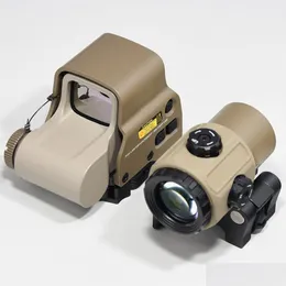 Область тактическая голография 558 прицел красной точки и G43 G33 3x Magnifier Optics Combo 20 мм Picatinny Weaver Hunting Shootin DHBT2