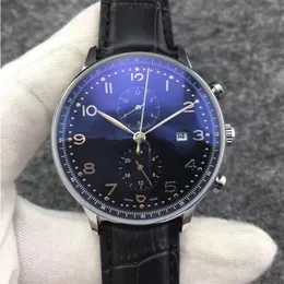 2021 Fabryka Sprzedawana męska kwarc i chronograf mechaniczny wysokiej jakości skórzany zegarek 1897