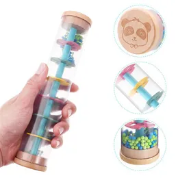 Trummor Percussion 1PC Baby Rainmaker Cylinder Sound Instrument med ljusfärg Rain Stick Soundtoys för baby spädbarnsbesvär 230216