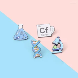 브로치 과학 악기 에나멜 핀 DNA 현미경 액세서리 배지의 옷 배낭 선물 선물
