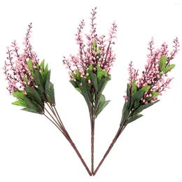 Flores decorativas Flores artificiais Faux Hastes Berry Berries Gypophila Vas