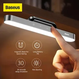 مصباح Night Lightus Baseus Desk Lamp شنقا مصباح طاولة LED مغناطيسي شحن قابلية للتخطي خزانة الخزانة ضوء الليل لمصباح خزانة خزانة الملابس