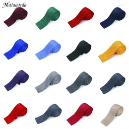 Bow Ties Matagorda moda krawat 6 cm szczupły wąski krawat w stylu weselny Gravata Pure Kolor Necwear Prezent dla mężczyzn Bowtie Necko -Cloth