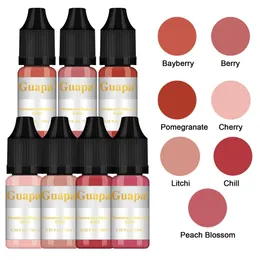 4PCS Tattoo Ink 10ml Tattoo Pigment Supplies Paints Tint Consumables Nude Color Inks For Semi Permanent Makeup Lips Blushing