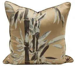 Pillow Chinoiserie Golden Bamboo Decorative Throw Pillow/almofadas Case 45 50 55 60 Traditional Elegant Cover Home Decorating