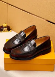 2023 Herrklänningskor Fashion äkta läder loafers varumärkesdesigner casual slip på lägenheter män kontor formella parti bröllop oxfords storlek 38-45