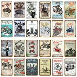 Ride Forever Motor Art Painting Metal Poster Tin Sinais de motocicletas vintage Motor Cycle Shop Plaque Pub Bar Garage Wall Decor personalizada Tamanho 30x20cm W02