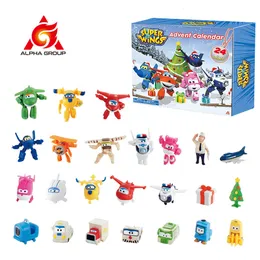 Action Toy Figures Super Wings Advent Calendar Exclusive Ricmes Scale 24pcs Слепые игрушечные самолеты.