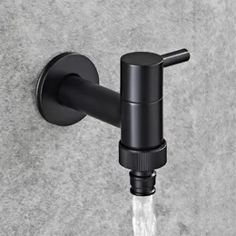 Black Oil Laundry Faucets Copper Bathroom Corner Faucet Tap Single Cold Garden Faucet Outdoor Small Mixer Tap269t