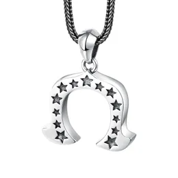 Horseshoe Pendant Necklaces 925 Sterling Silver Ball chain Vintage Gothic Punk Hip-hop fashion Timeless Jewelry Accessories Gifts For Men 50 55 60 65 cm