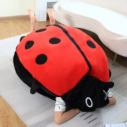 İlginç giyilebilir ladybug kabuk komik parti cosplay peluş oyuncak bebek doldurulmuş yumuşak uyku yastık yatak yastık oyunu hediye dy10148