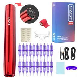 Dragonhawk Wireless Permanent Makeup Kit Mast Y22 Rotary Pen Machine Catrones Needles TZ007