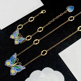 2023 Colares de grife de designer Moda Jóias de luxo Colar Butterfly Jewelry Party Gift With Box