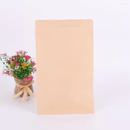 Torebki biżuterii hurtowe 20cmx30cm brązowy papier Kraft aluminiowy folia zamek zamek torba na żywność opakowanie