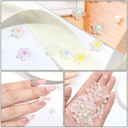 네일 아트 장식 30/120pcs Crystal Fashion Rhinestones Charms Jewelry Manicure Accessories Candy Colors 3D 사랑스러운 수지 꽃