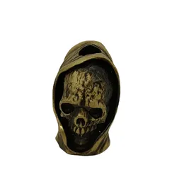 Hooded Death God Skull Head Brass Knife Bead DIY Paracord Accessories Hangings Jewelry Punk Vintage Outdoor EDC Lanyard Pendants