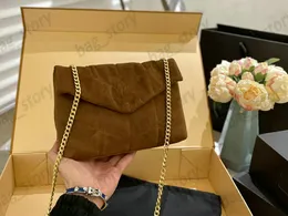 Loulou Puffer Vintage Mini Suede Shoulder Bag Handbag Metal Chain Husces Deersskin Velvet Women's Envelope Bag